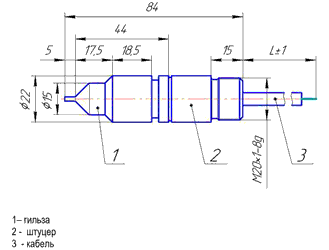 Общий вид и чертеж датчика уровня оптического ДУ-О-13